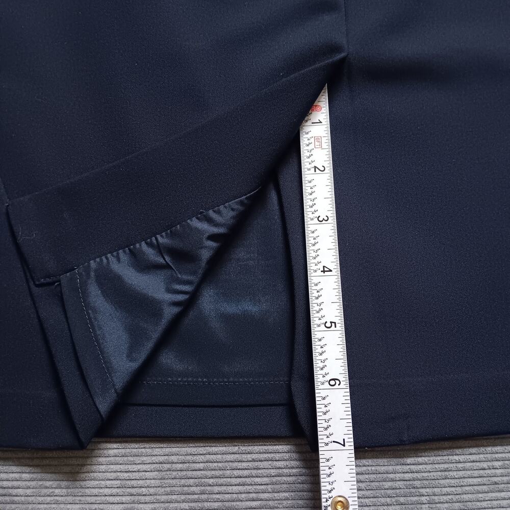 Tommy Hilfiger Pencil Skirt Zipper Pockets Above Knee Career Navy Size 12 - Picture 6 of 9